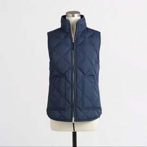 JCREW Quilted Puffer Vest, Navy Medium